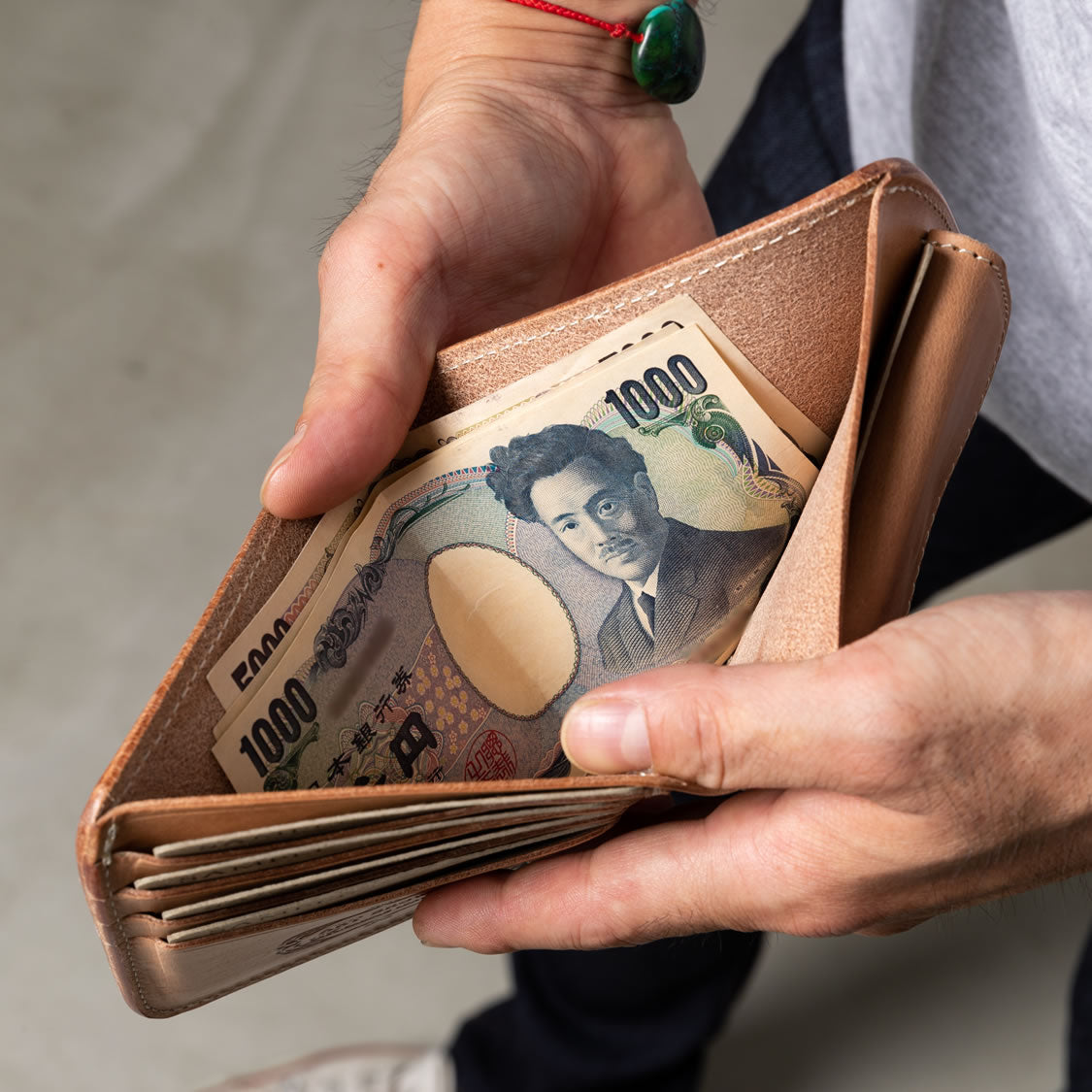 二つ折り財布 U.K.サドルレザー