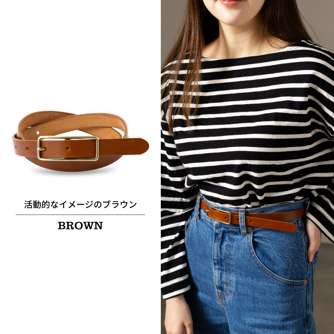 20mm ナローベルト 本革 日本製 ブッテーロ GGB20160AB