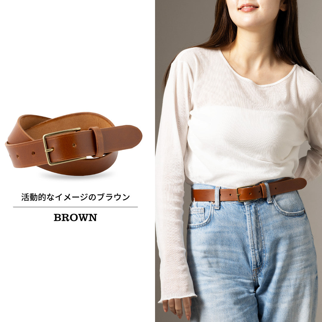 30mm プレーンベルト 本革 日本製 ブッテーロ GGB30162AB