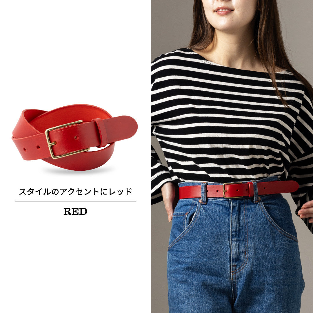 30mm プレーンベルト 本革 日本製 ブッテーロ GGB30162AB