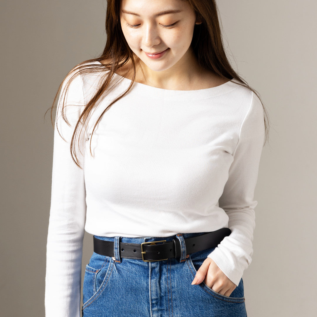 30mm プレーンベルト 本革 日本製 ブッテーロ GGB30162AB