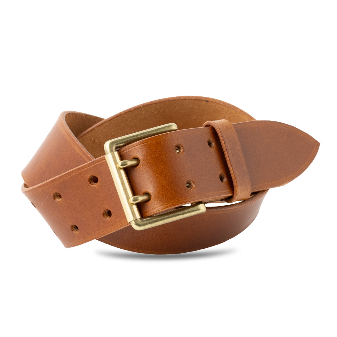 40mm幅 Wピンベルト 本革 日本製 ブッテーロ GGB40163AB