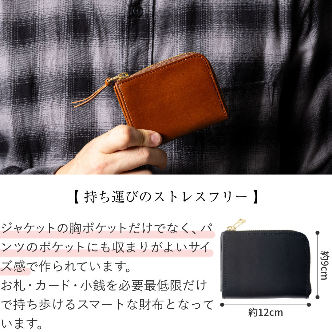 L字ファスナーミニ財布 ブッテーロ GGW00146AB