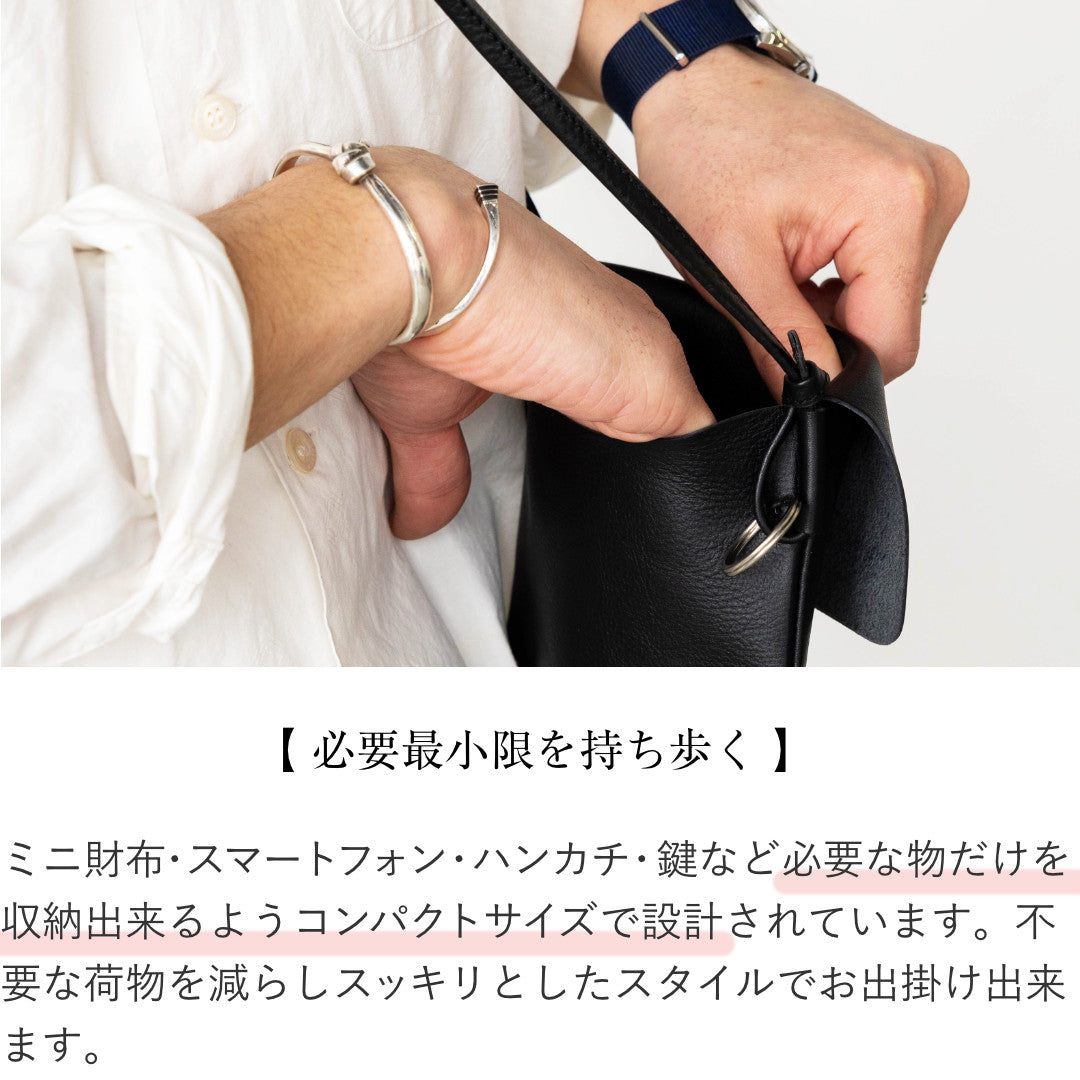 ミニショルダーバッグM 本革 日本製 アリゾナ KNC00070AB