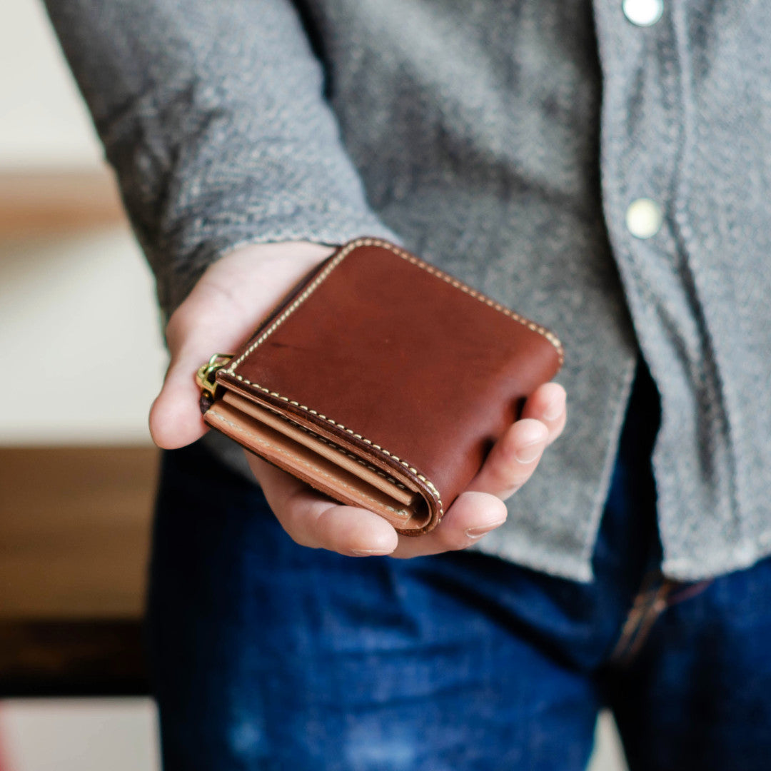 ミニ財布 L字ファスナー 名入れ LGW00010AB