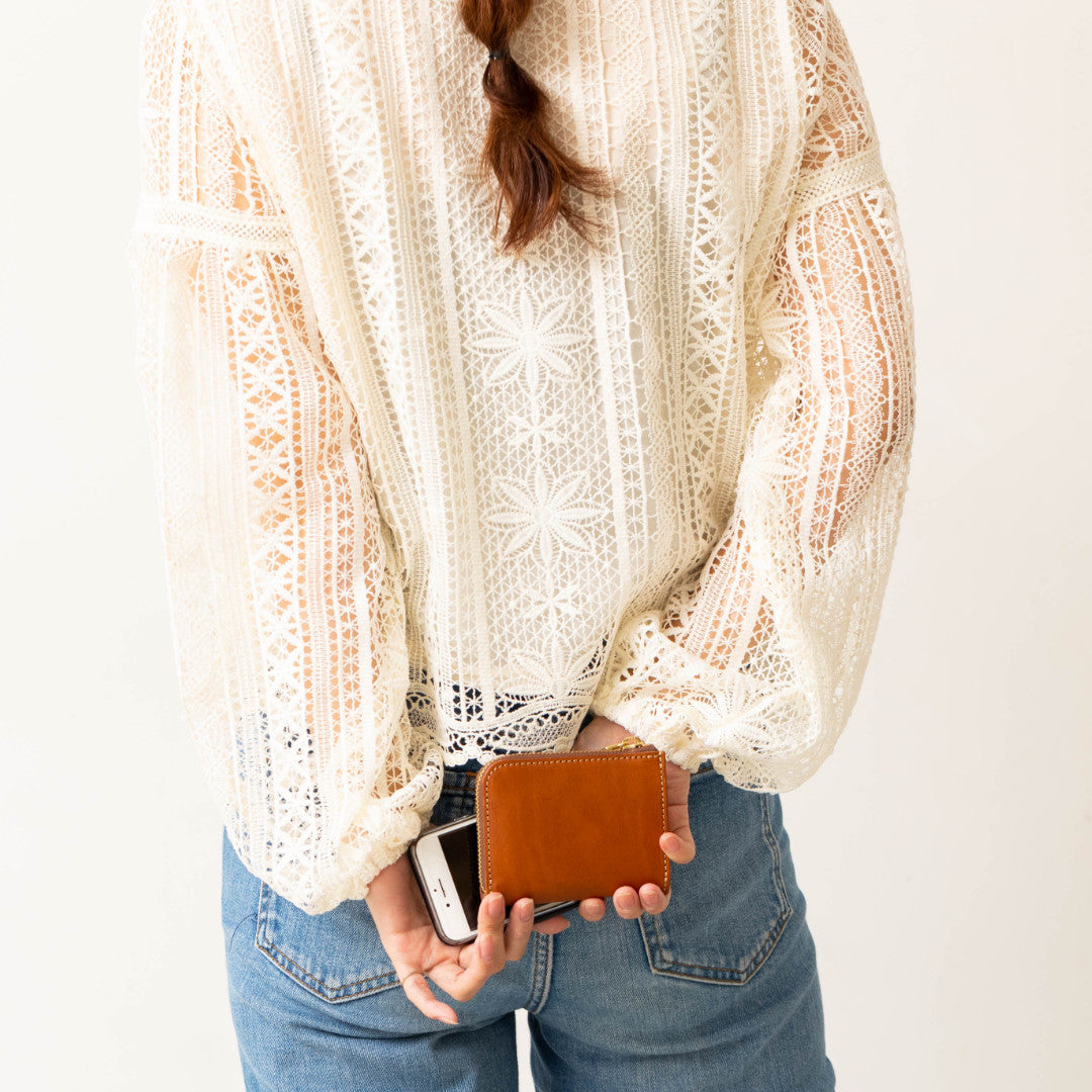 ミニ財布 L字ファスナー 名入れ LGW00010AB