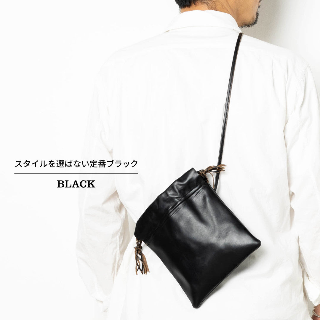 巾着バック 本革 日本製 クロムエクセル VGC00066AB