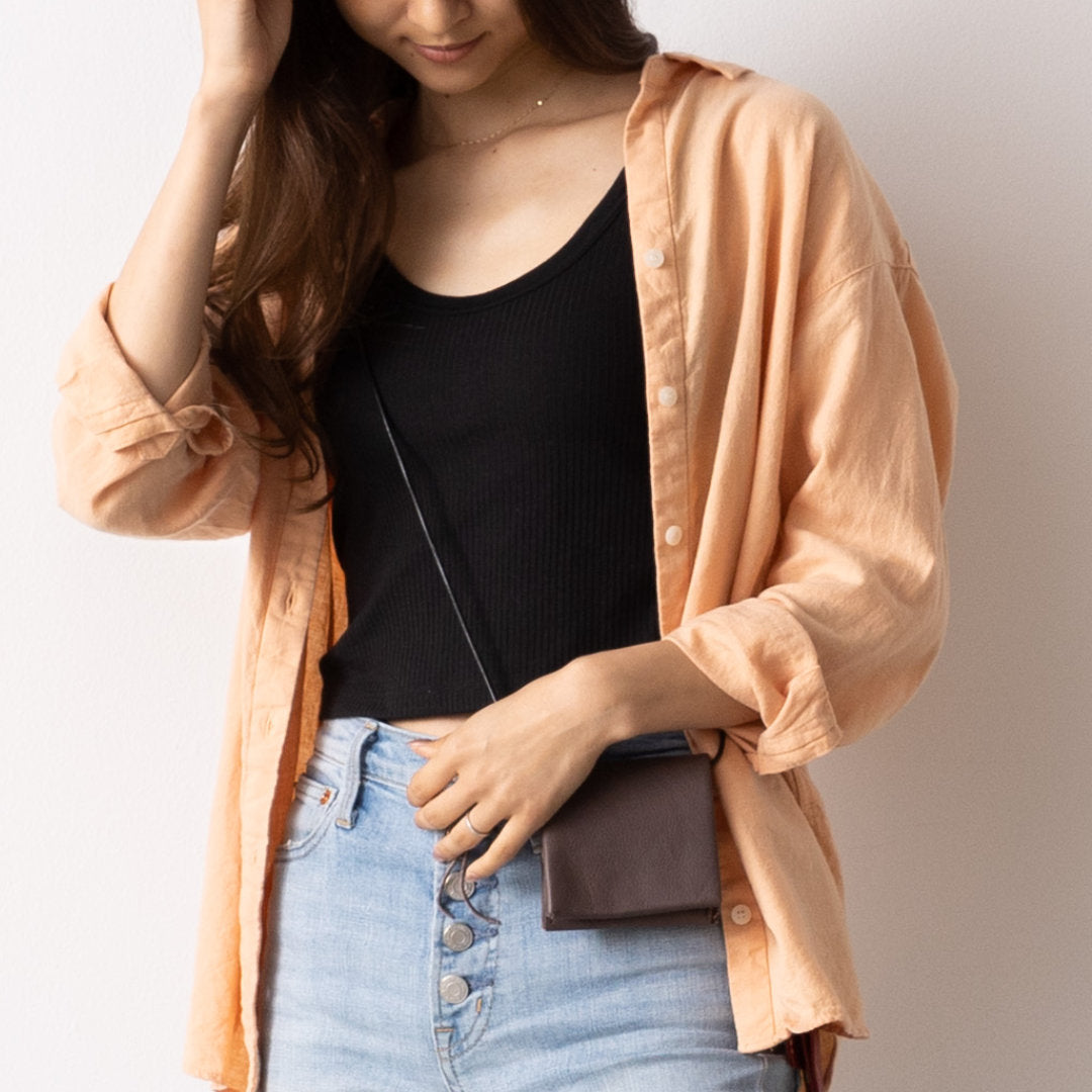 ミニ財布 本革 ネックウォレット M イタリアンレザーセータ