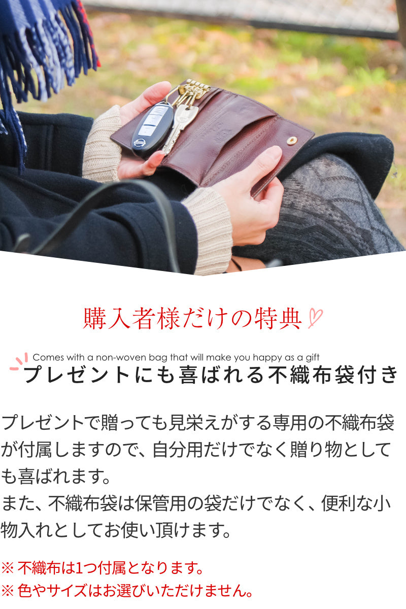 小銭入付キーケース イタリアンレザーアリゾナ