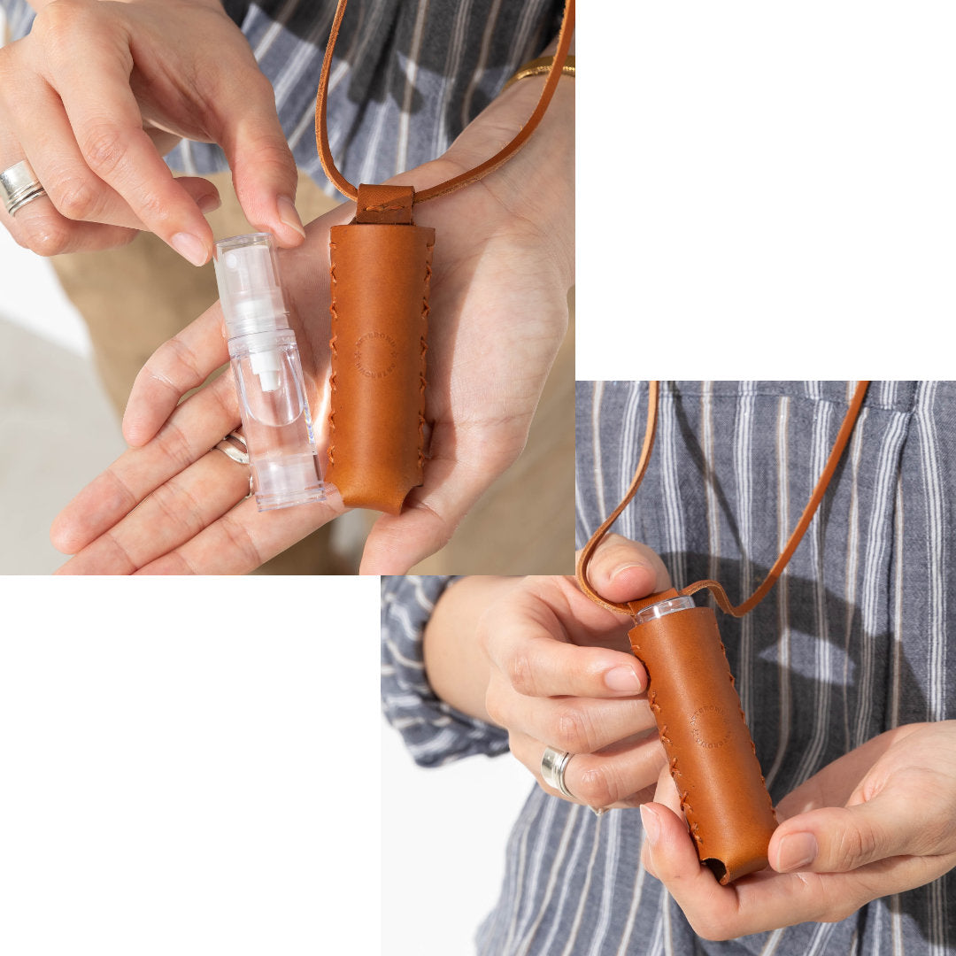 ボトルホルダー 革 5ml イタリアンレザーリスシオ