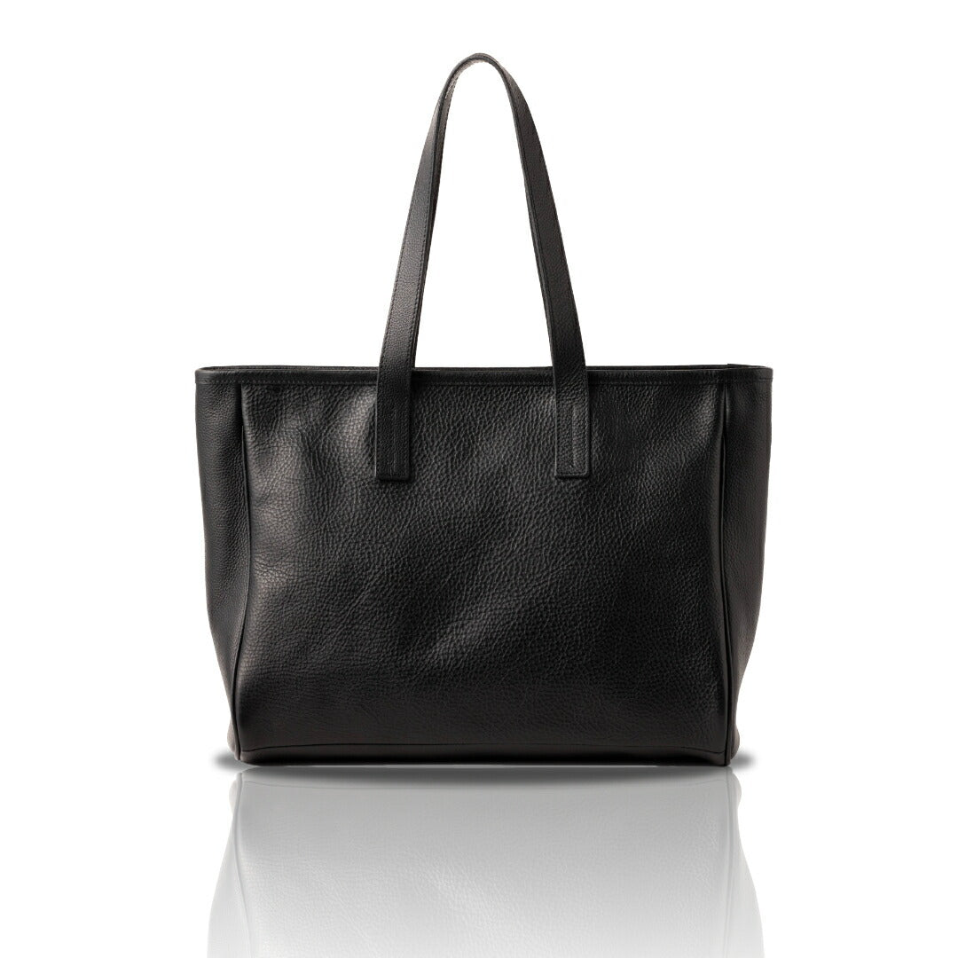 トートバッグ 横型 ファスナー付き イタリアンレザー