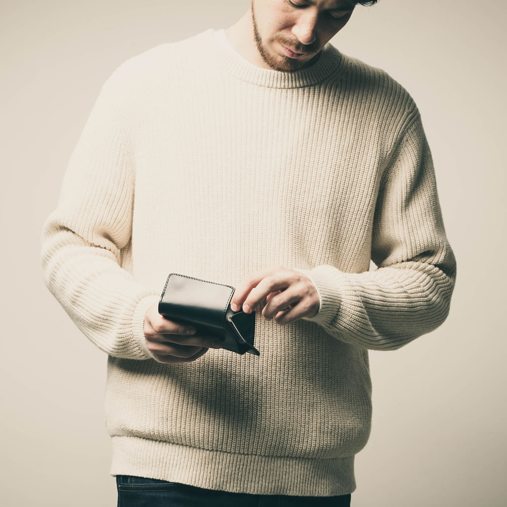 三つ折り財布 U.Kサドルレザー EAW00125AB