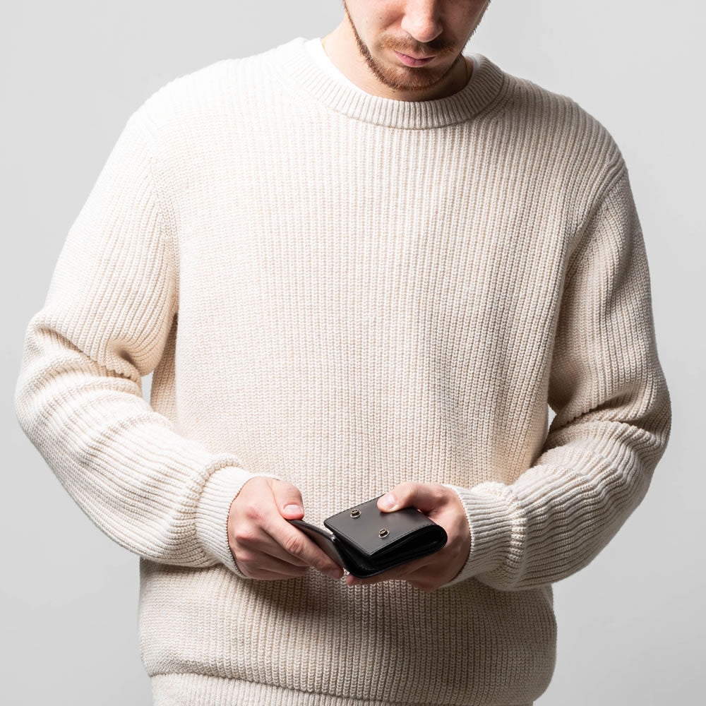 三つ折り財布 U.Kサドルレザー EAW00125AB