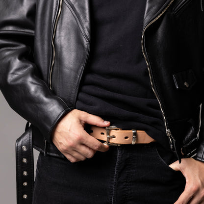 ベルト 33mm幅ファイヤーマンベルト U.K.サドルレザー EDB33002AB