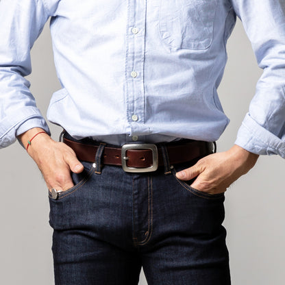 ベルト 35mm幅ギャリソンベルト U.K.サドルレザー EDB35007AB