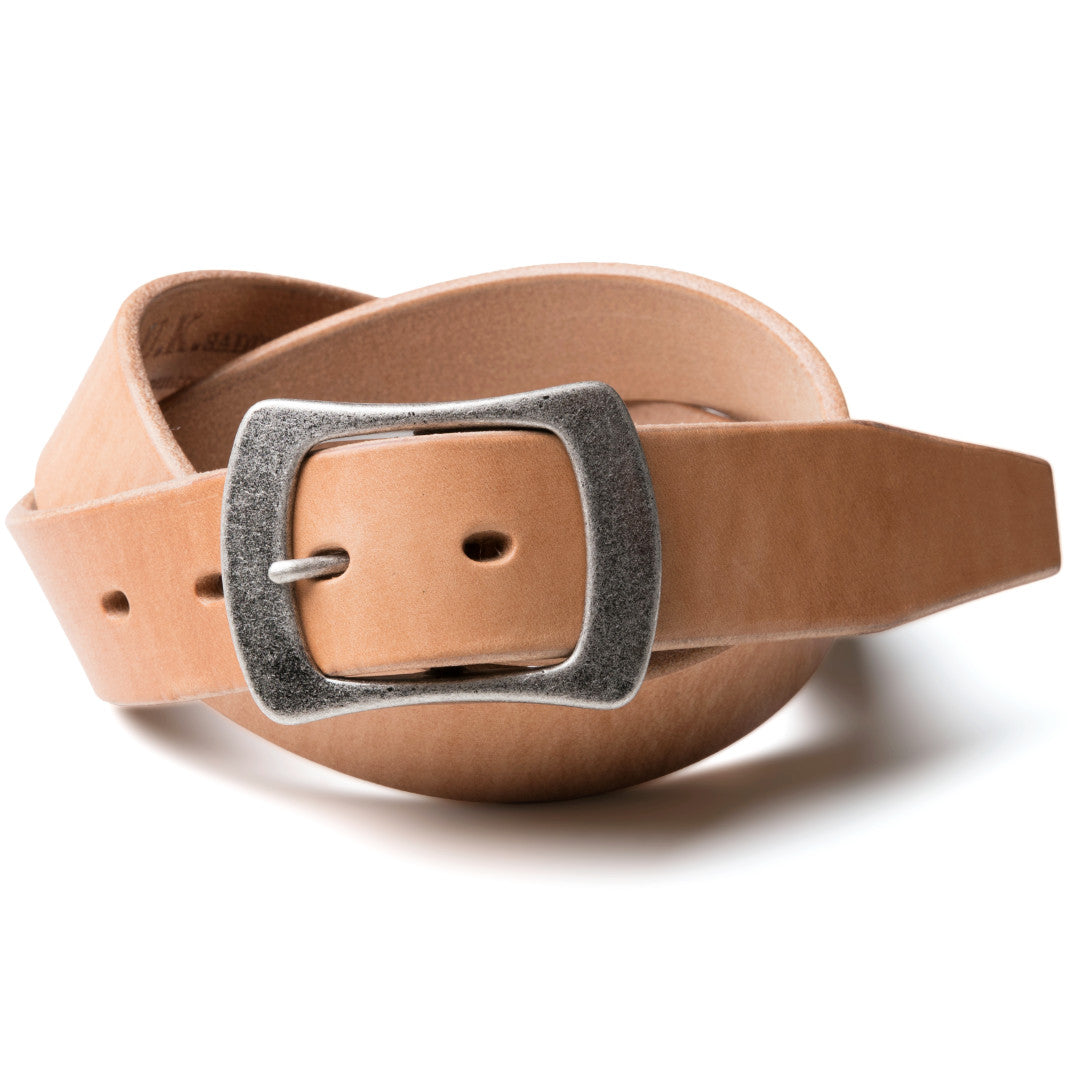 ベルト 40mm幅ギャリソンベルト シルバー U.K.サドルレザー EDB40014AB