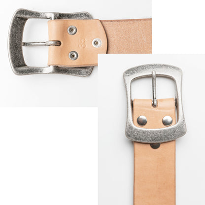 ベルト 40mm幅ギャリソンベルト シルバー U.K.サドルレザー EDB40014AB