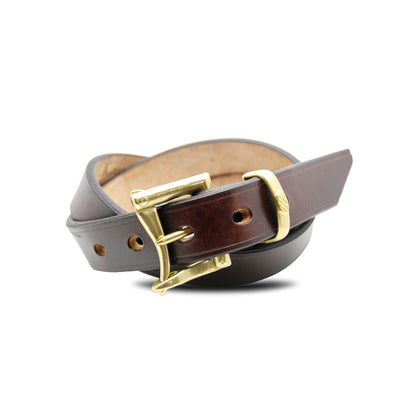 ベルト 33mm幅ファイヤーマンベルト ゴールド  U.K.サドルレザー EGB33002AB