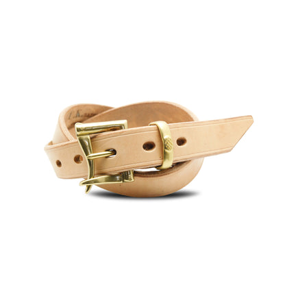 ベルト 33mm幅ファイヤーマンベルト ゴールド  U.K.サドルレザー EGB33002AB