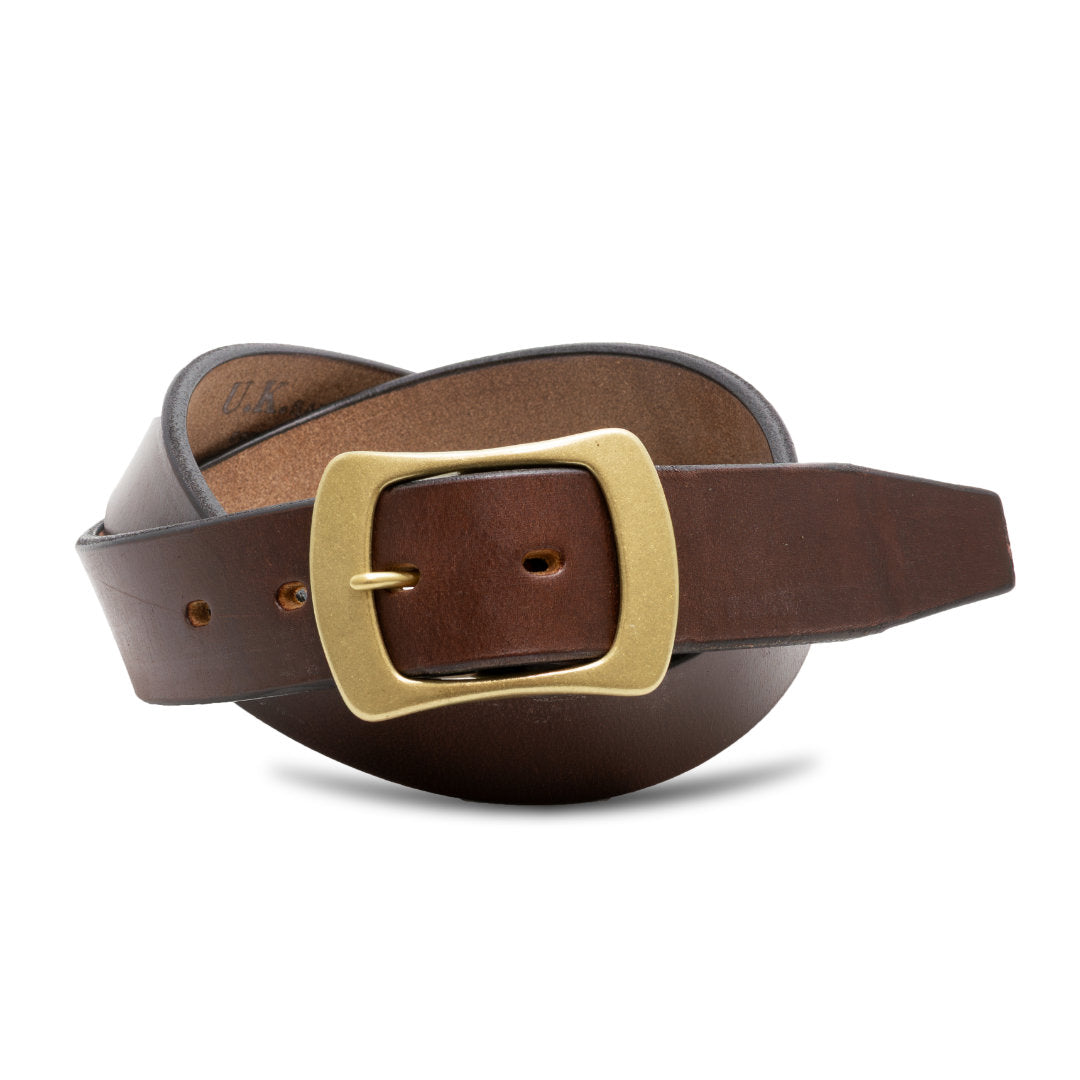 ベルト 40mm幅ギャリソンベルト シルバー U.K.サドルレザー EDB40014AB