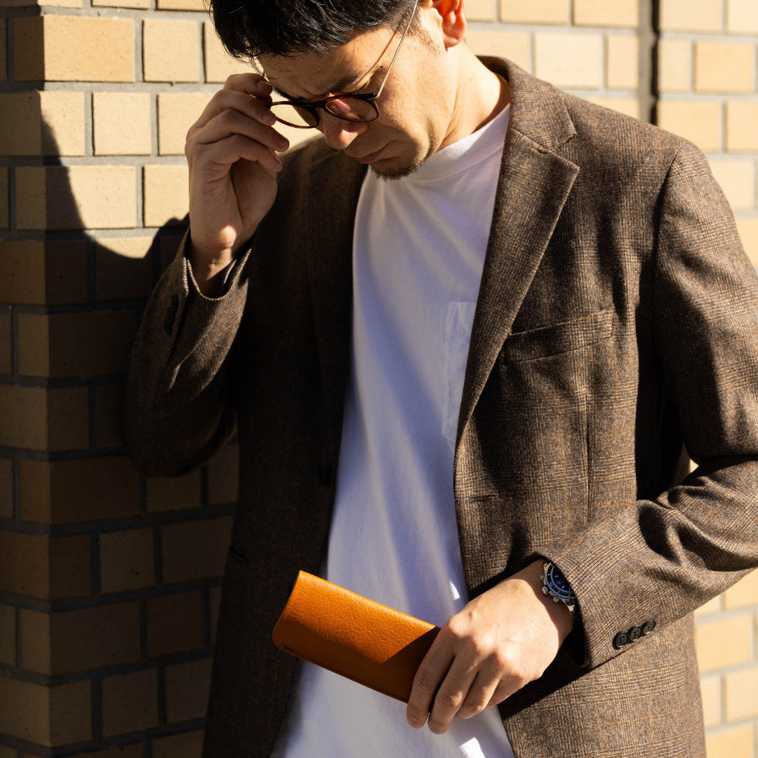 メガネケース 本革 日本製 アリゾナ KFF00214AB