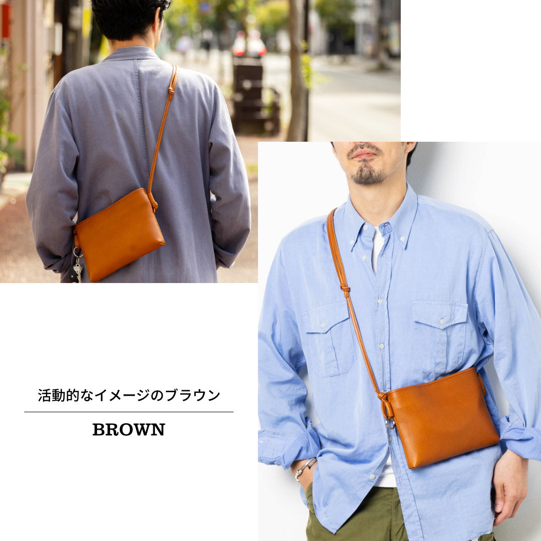 サコッシュバッグ  本革 日本製 アリゾナ KNC00065AB