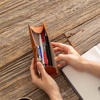 2WAYペンケース イタリアンレザーリスシオ LGF00003AB