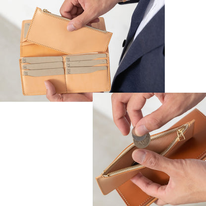 長財布 本革 イタリアンレザーリスシオ