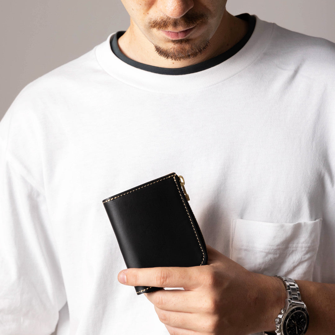 ミニ財布 L字ファスナー 名入れ LGW00010AB