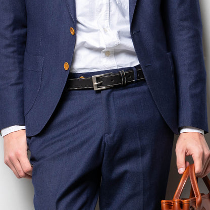 ベルト 30mm幅ナローベルト オイルドレザー ODB30001AB