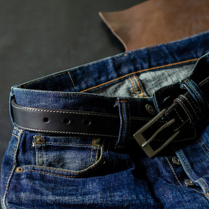 ベルト 30mm幅ナローベルト オイルドレザー ODB30001AB