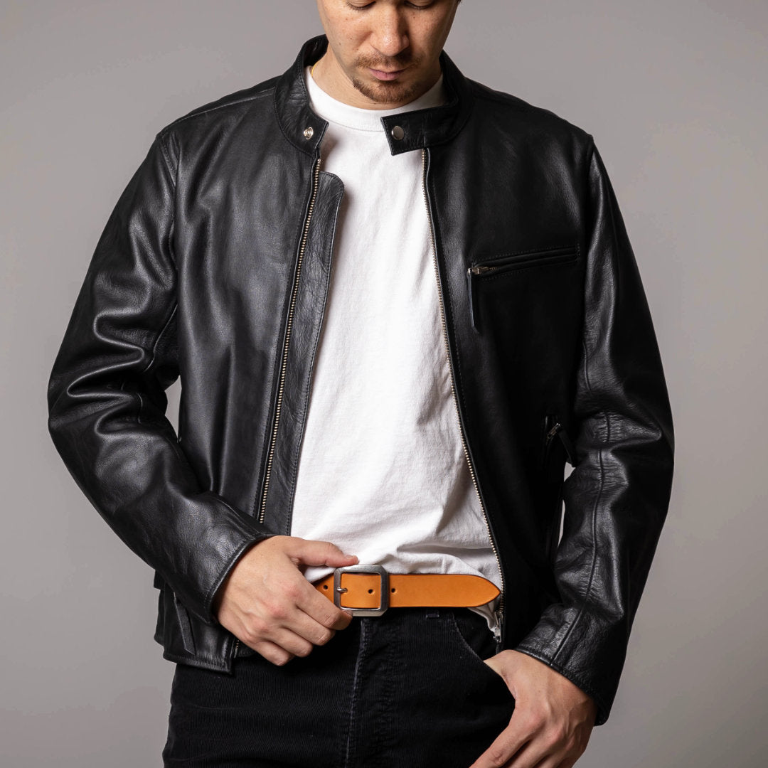 ベルト 35mm幅ギャリソンベルト オイルドレザー ODB35028AB