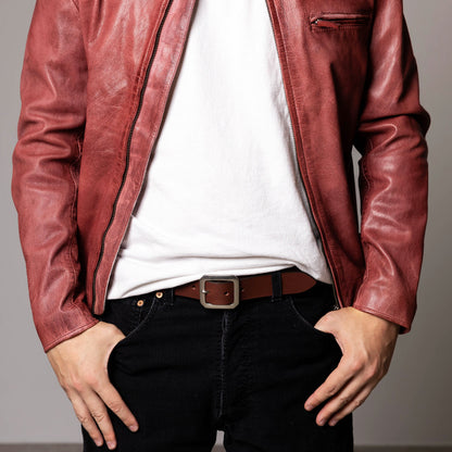 ベルト 35mm幅ギャリソンベルト オイルドレザー ODB35028AB