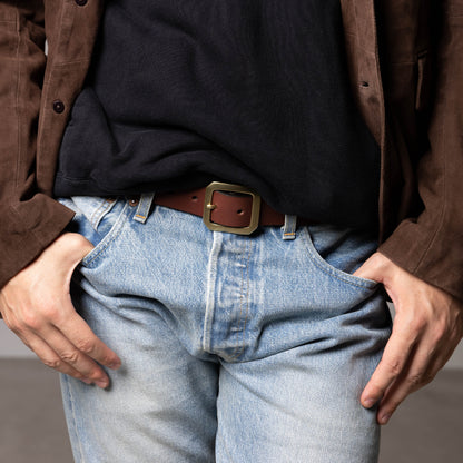 ベルト 35mm幅ギャリソンベルト オイルドレザー ODB35028AB