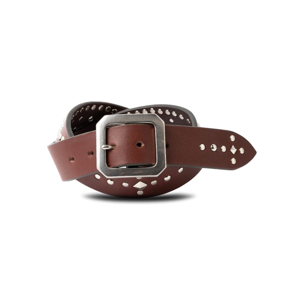 ベルト 40mm幅スタッズベルト オイルドレザー ODB40034AB – ARTBROWN