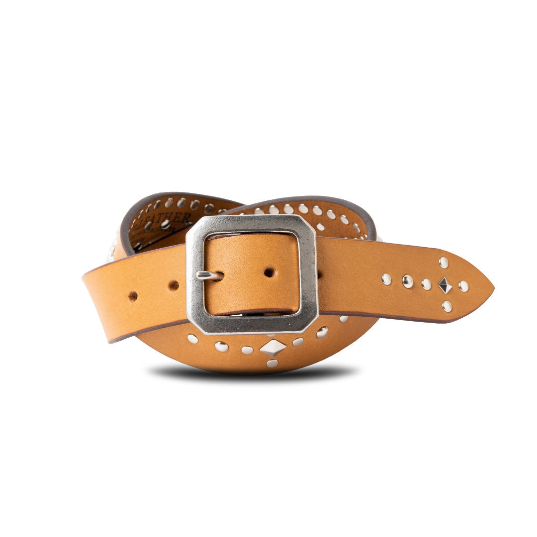 ベルト 40mm幅スタッズベルト オイルドレザー ODB40034AB – ARTBROWN