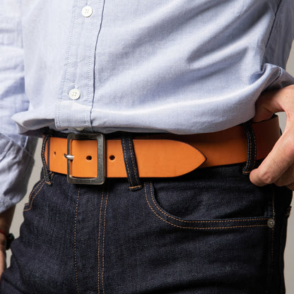 ベルト 40mm幅ギャリソンベルト オイルドレザー ODB40039AB