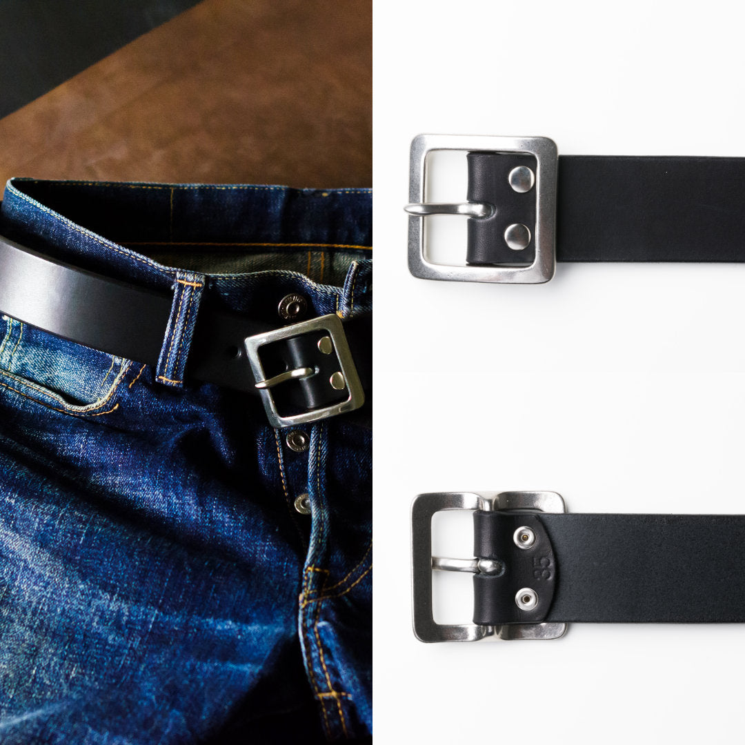 ベルト 40mm幅ギャリソンベルト オイルドレザー ODB40039AB