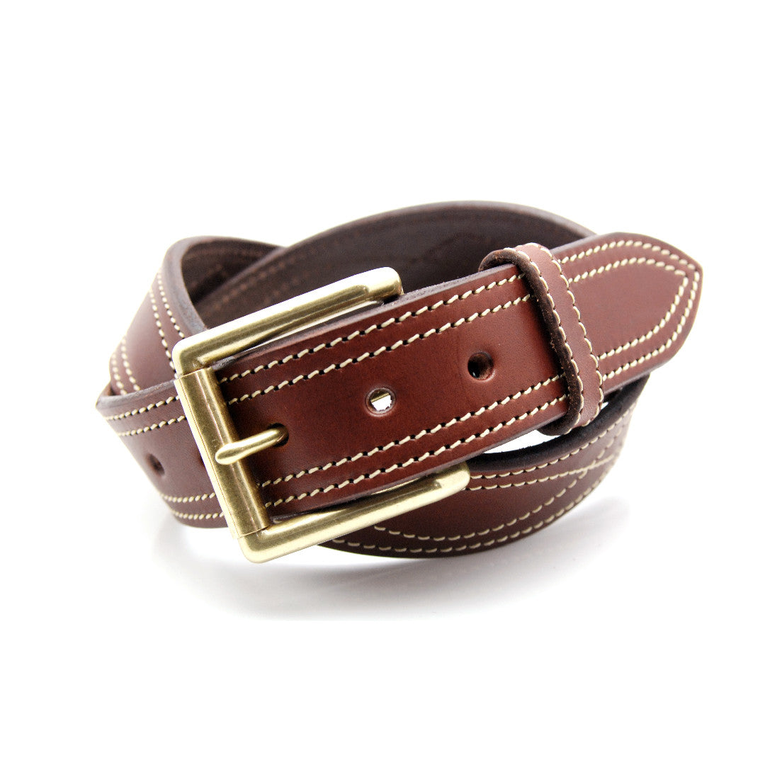 ベルト 40mm幅ウエスタンステッチベルト オイルドレザー OGB40030AB