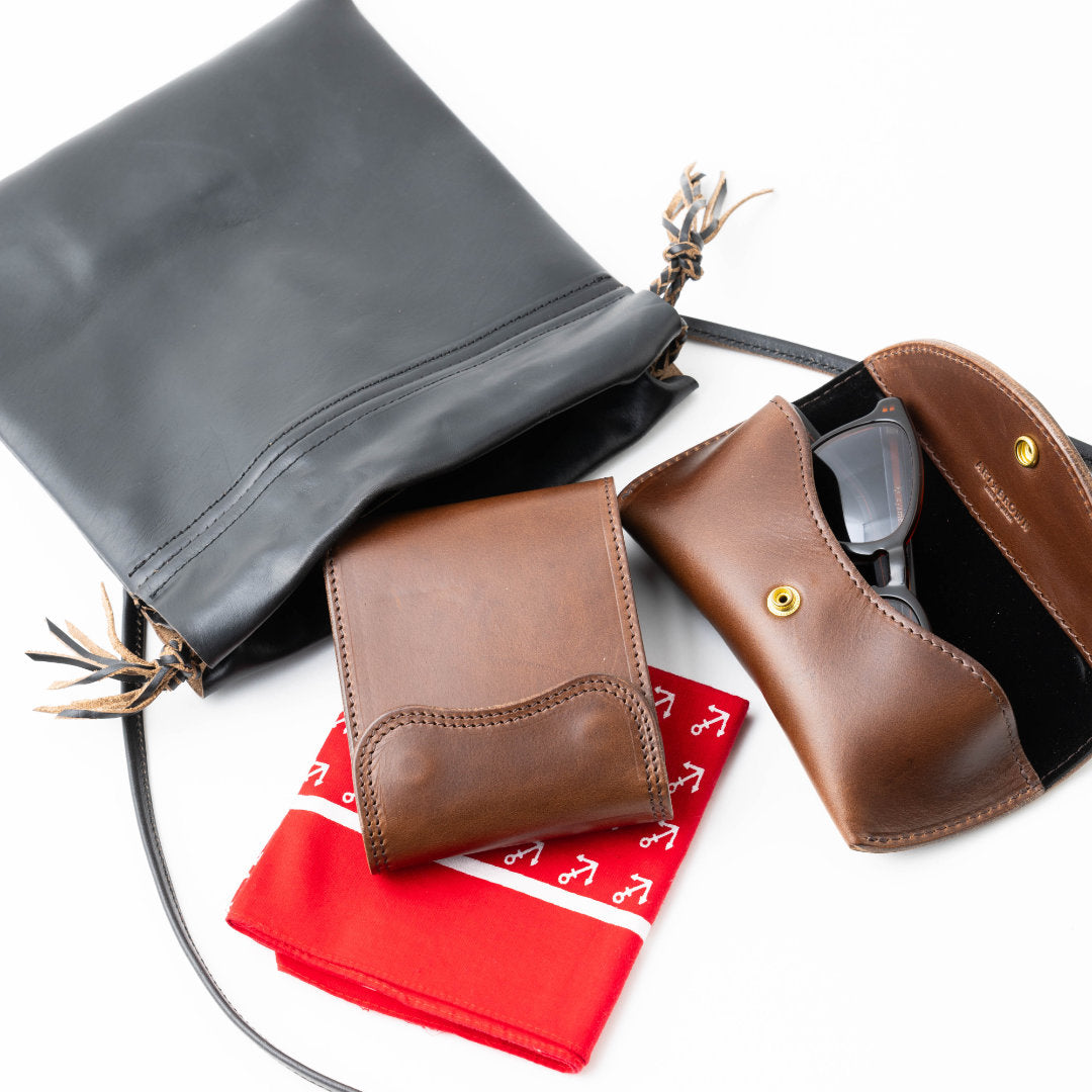 巾着バック 本革 日本製 クロムエクセル VGC00066AB – ARTBROWN 革小物