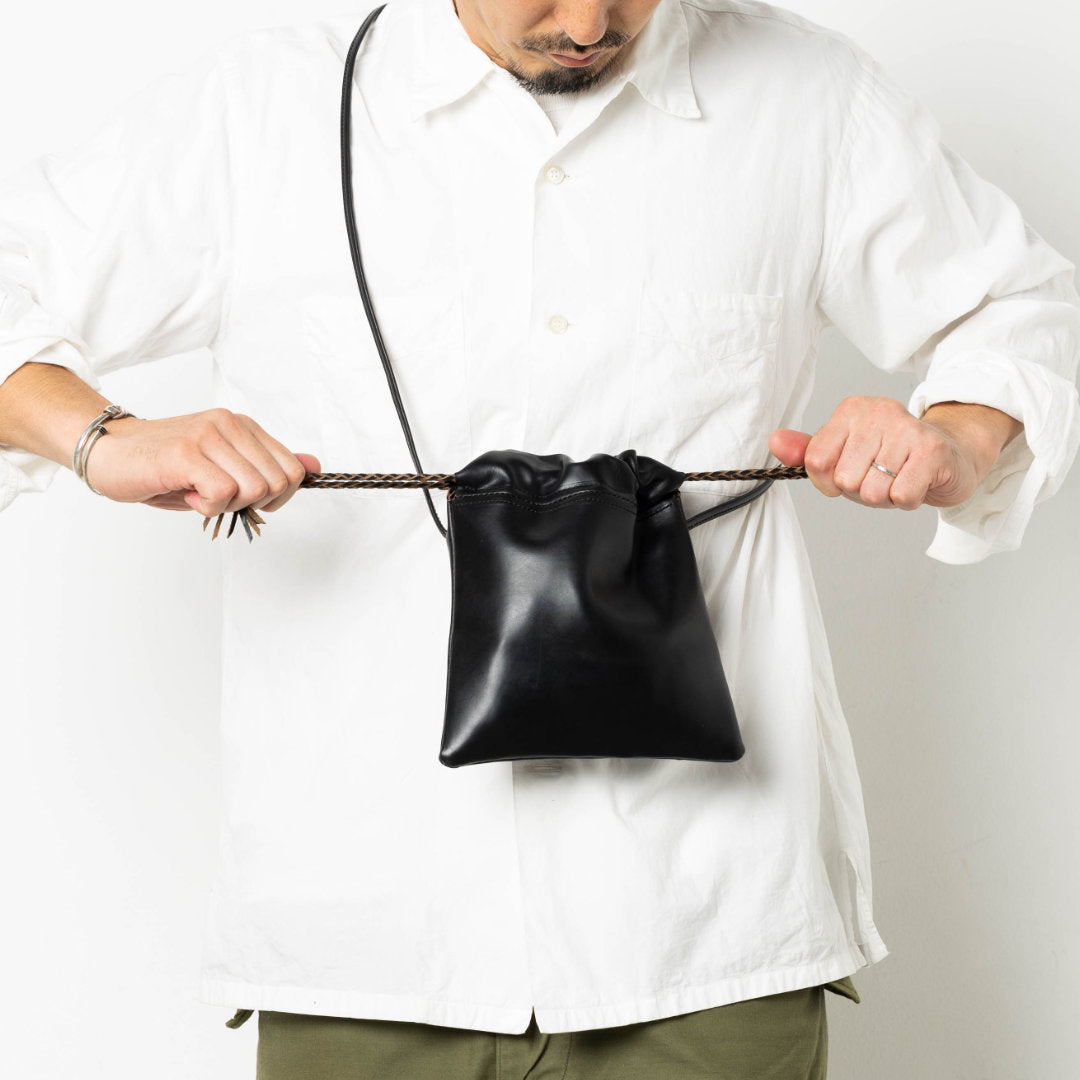 巾着バック 本革 日本製 クロムエクセル VGC00066AB – ARTBROWN 革小物