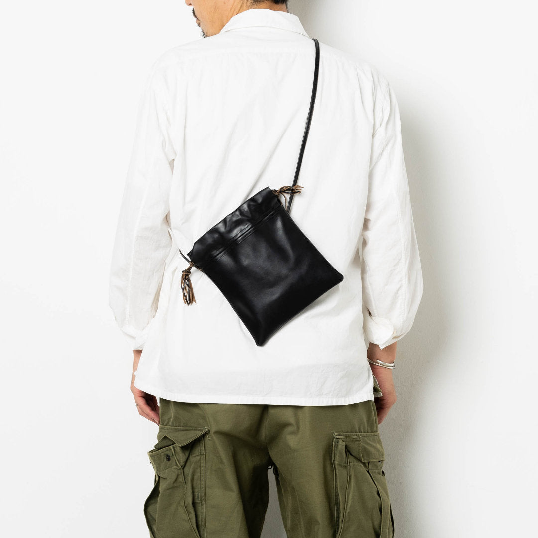 ☆希少美品☆ SLOW＆CO BEAMS 巾着バッグ 極美品 レザー 牛革 slow&Co BEAMS 巾着レザーバッグ beams × slow 巾着 レザーバッグ 牛革