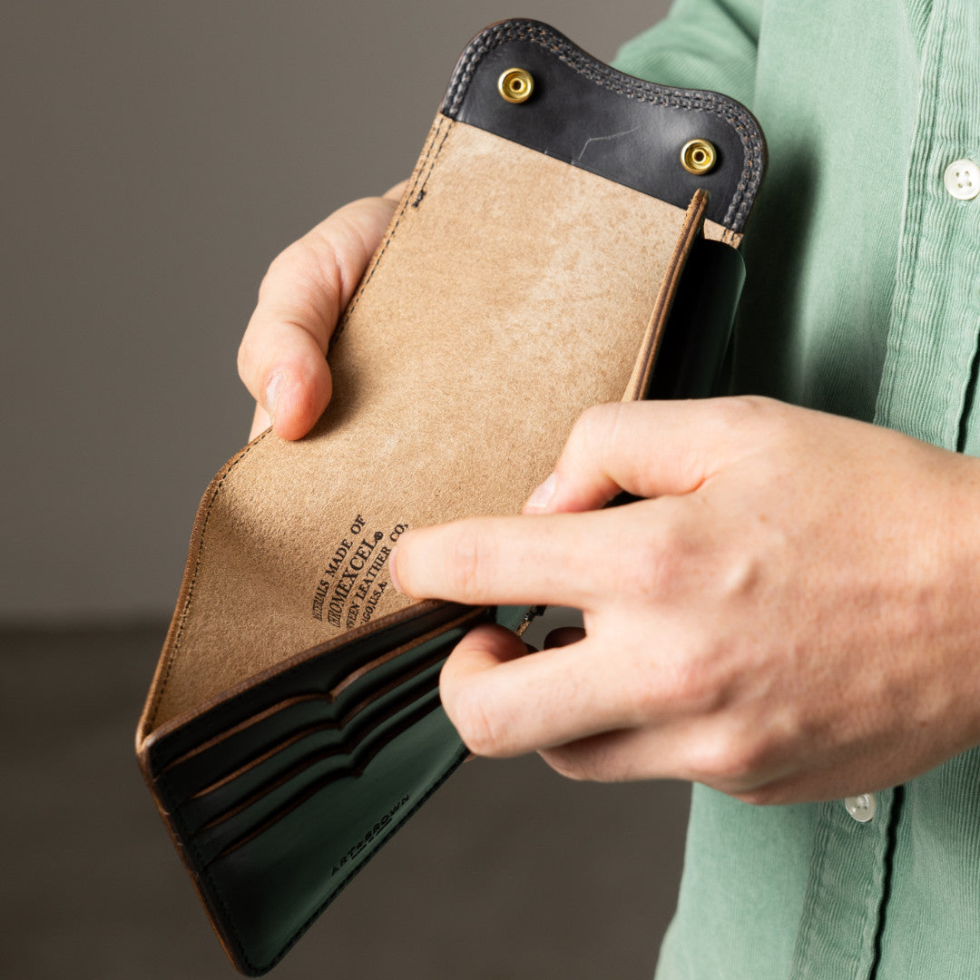 二つ折り財布 本革 クロムエクセル 蓋つき VGW00141AB