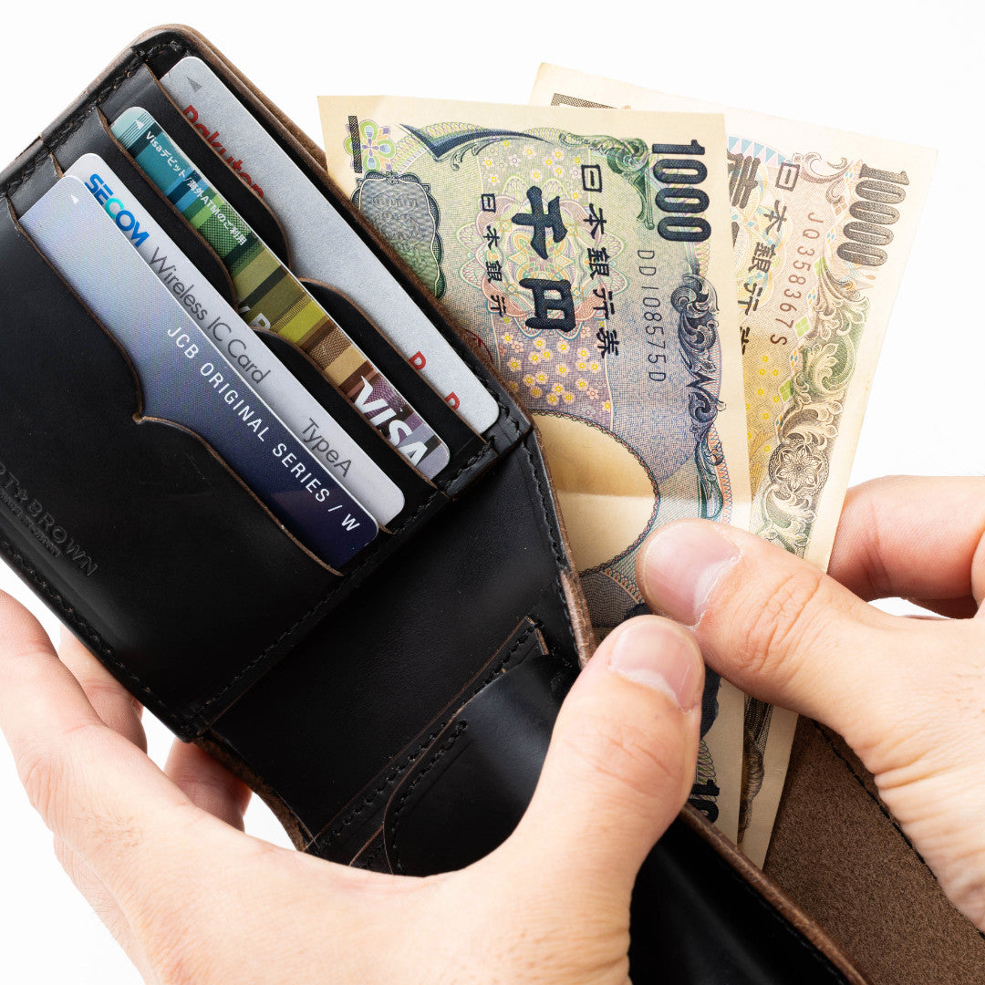 二つ折り財布 本革 クロムエクセル 蓋つき VGW00141AB – ARTBROWN 革