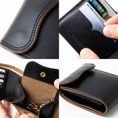 二つ折り財布 本革 クロムエクセル 蓋つき VGW00141AB