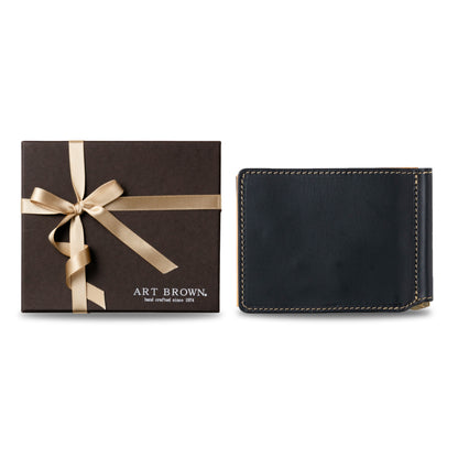 薄型マネークリップ 本革 イタリアンレザーリスシオ LGW00013AB